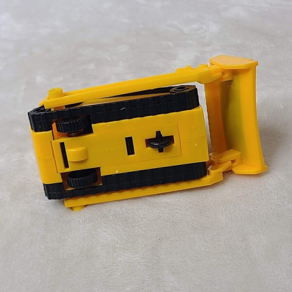 Yellow Plastic Toy Bulldozer With Movable Front Blade - Picture 6 of 7